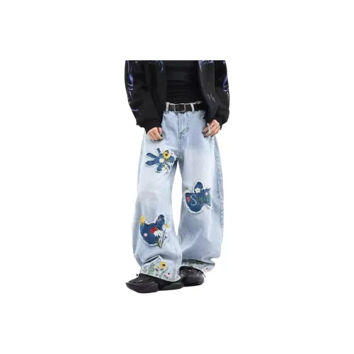 KAIZZGAO Синий Мужской Джинсы