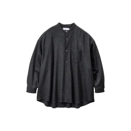 Graphpaper FW25 Шерсть Гладкая Фланель OVERSIZED Полоска Ожерелье-чокер Рубашка Унисекс