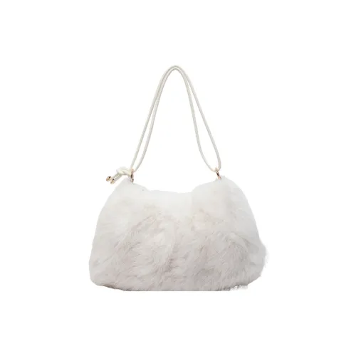 WRELS Плюшевая сумка через плечо женская экрю хаки черный коричневый