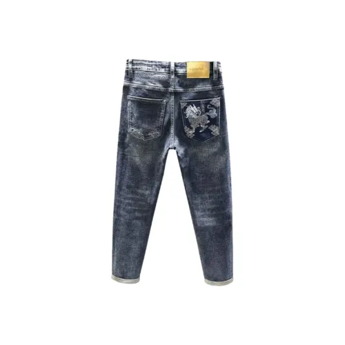 CAT'S PAW Синий Унисекс Джинсы