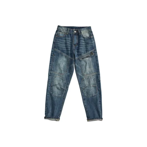 CAT'S PAW Синий Унисекс Джинсы