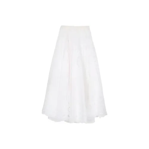 RED VALENTINO Белый Женские Повседневные Длинные Юбки