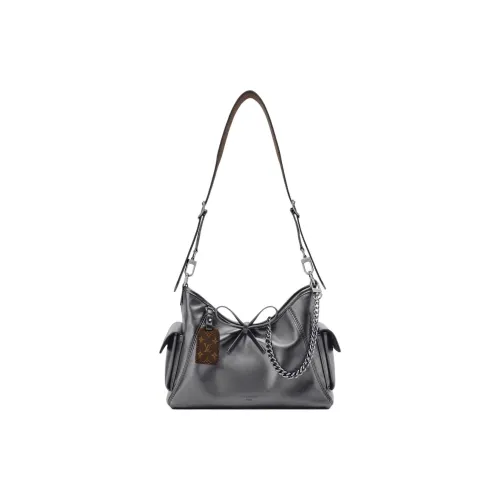 LOUIS VUITTON Carryall Овчина Сумка на плечо Маленькая Женская Бронзовая Серый