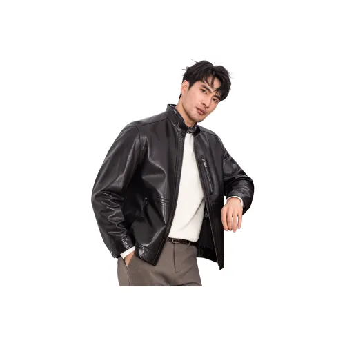 JIMU Натуральная кожа Мужская куртка Мужская