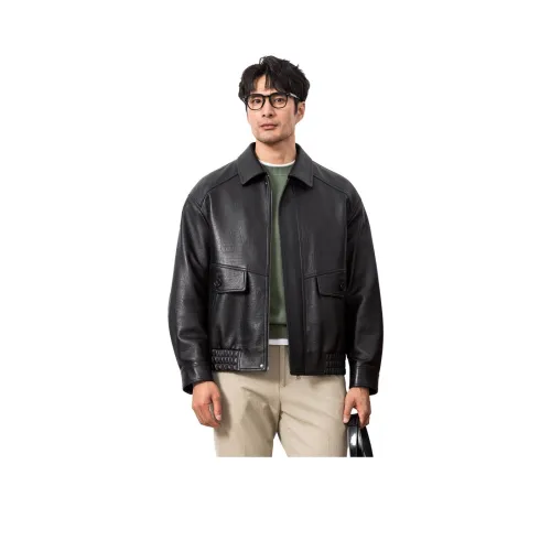 JIMU Натуральная кожа Мужская куртка Мужская