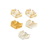 [5-Предметный] Белый подкладочная ткань Маленький цветок 2+Желтый подкладочная ткань Голова медведя+Полный принт Клетка+Мед Медвежонок