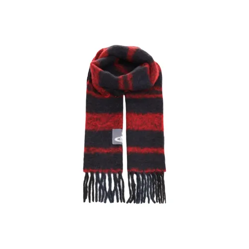 Вивьен Вествуд Альпака Вязаные Шарфы Унисекс Красный Черный