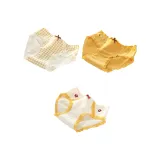 [3 упаковки] Полный принт клетка + желтая основа медведь + белая основание маленький цветок