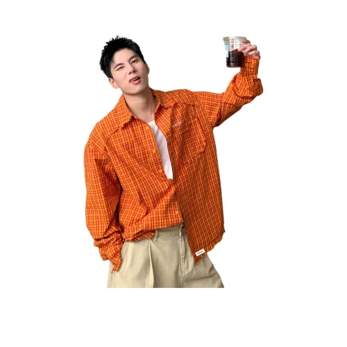 DEMAVIE Orange Unisex Shirt DEMAVIE Оранжевая Унисекс Рубашка