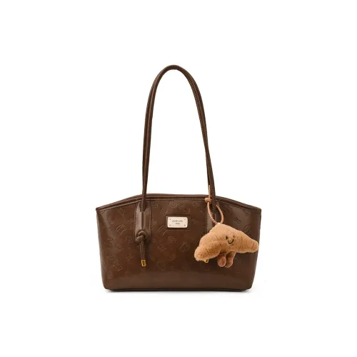 Xuan Xi ПУ (полиуретан) Сумка через плечо Сумка на плечо Женская Коричневый Кофейный Черный