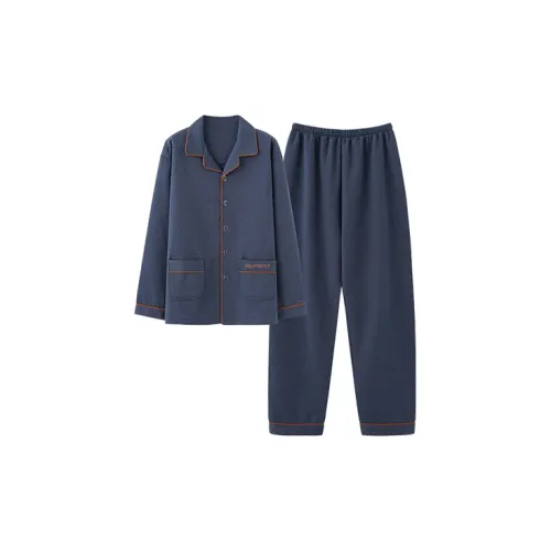 MIIOW Темно-синий синий пижамный комплект для мужчин