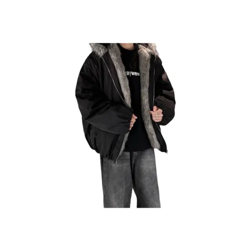 LINGSHI Черный Унисекс Пуховики