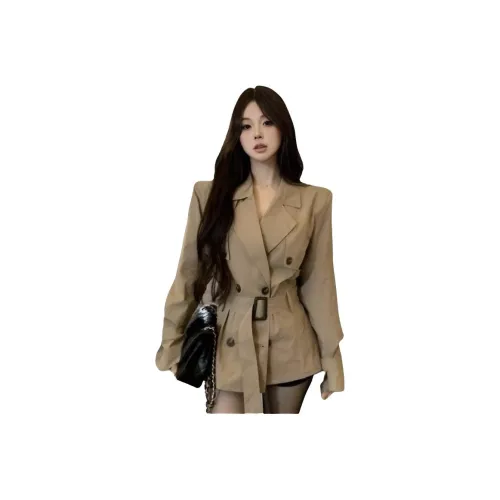 YICHEN Khaki Женская тренч-куртка