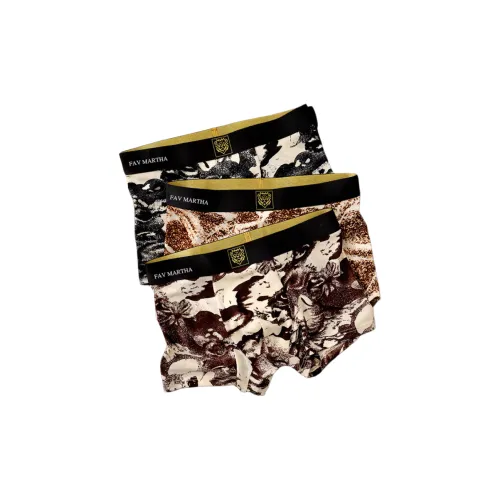 FAVMARTHA Черный Белый Абстрактный + Вращающийся Узор + Коричневый Абстрактный Мужские Боксеры