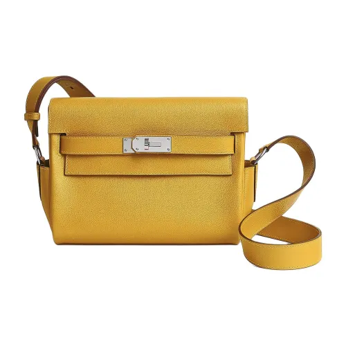 HERMES Kelly Messenger Evercolor Телячья кожа Сумка через плечо Маленькая Женская Солнечный Золото