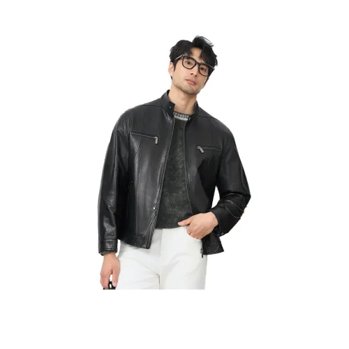 JIMU Натуральная кожа Мужская куртка Мужская