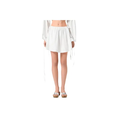 Blumarine SS25 Повседневные короткие юбки Женские Белые