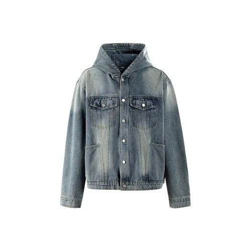 MAISON VINSON Джинсовый синий Унисекс Куртки
