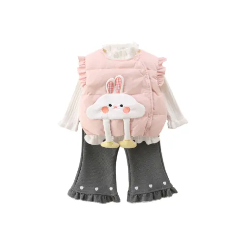 GOYN Комплект одежды Белый подкладочная ткань Layer + Розовый топ Tank + Серый низ Baby Повседневная спортивная одежда