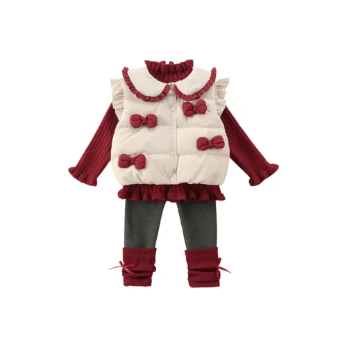 GOYN Комплект одежды Красный Базовый слой + Экрю Майка + Серый Низ Малыш Повседневная Спортивная одежда