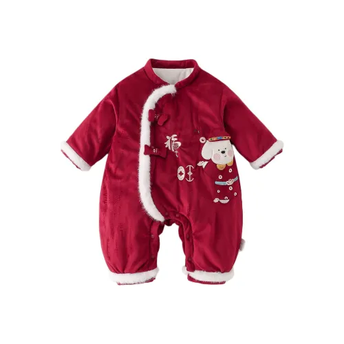 XiaoJinBu Красный Малыш Комбинезоны Ползунки