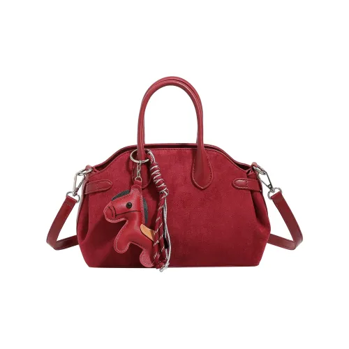 SMILE FOCUS Микрофибра Синтетическая Кожа Сумка Стандартная Женская Бургунди Флис С Подкладкой Бургунди Масляный Воск