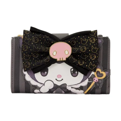 Sanrio Loungefly Коллаборация Кошелек из искусственной кожи Женские Черный Фиолетовый