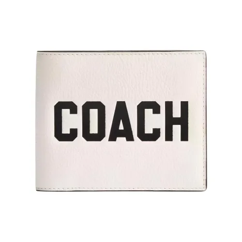 COACH 3 IN 1 Wallet Полированная кожа с эффектом галечного покрытия Мини Унисекс Белый