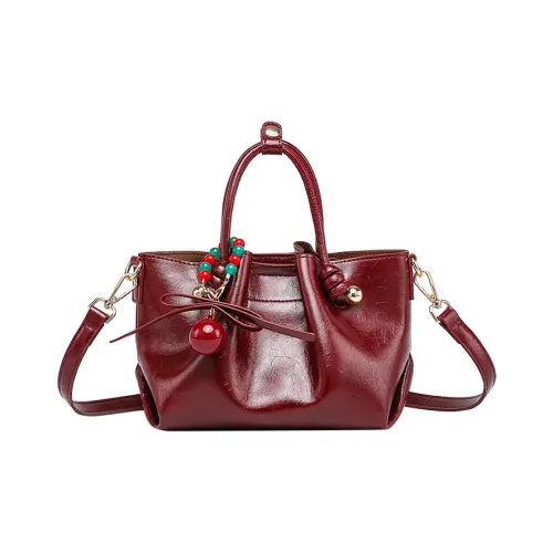 SMILE FOCUS Microfiber Synthetic Leather Bag Standard Women's Burgundy