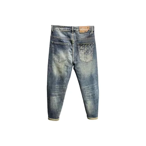 CAT'S PAW Синий Унисекс Джинсы