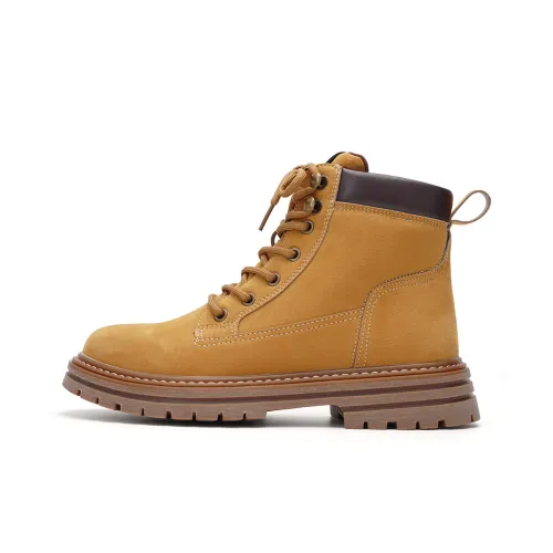 HUANQIU Носки Crew Martin Boot High Top Мужской Имбирно-желтый