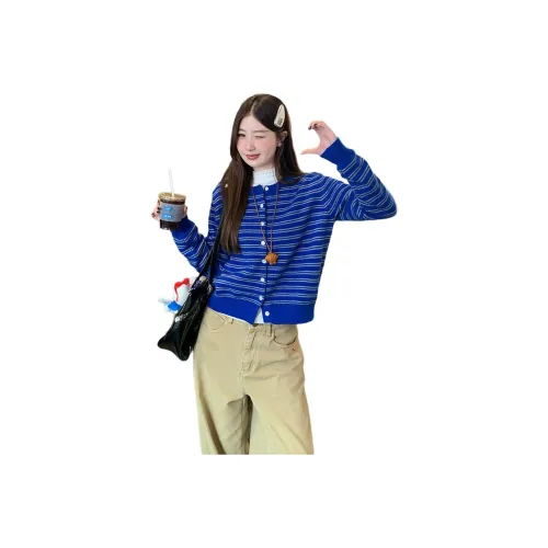 SUSANSAN Синие полосы Женская трикотажная одежда