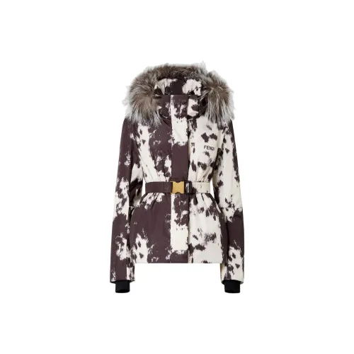 FENDI Многоцветный Женский Лыжный Пуховик