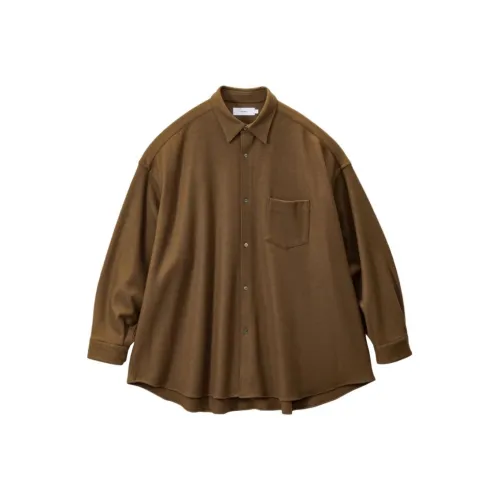 Graphpaper FW25 Шерсть Гладкая Фланель OVERSIZED Стандартная Рубашка с воротником Унисекс