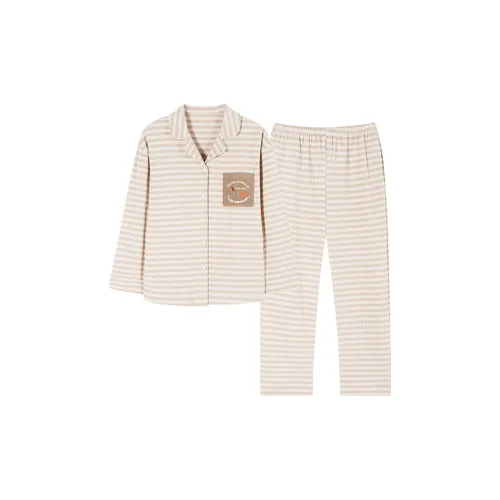 89091 Светло-коричневый Клетчатый Женские Термокомплекты