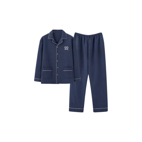 MIIOW Темно-синий синий пижамный комплект для мужчин