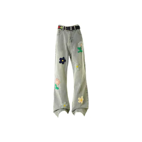 PAINT STAIN Синий Унисекс Джинсы