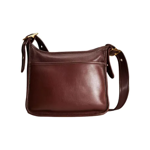 COACH Legacy Дубленая кожа Сумка через плечо Большая Женская Коричневая