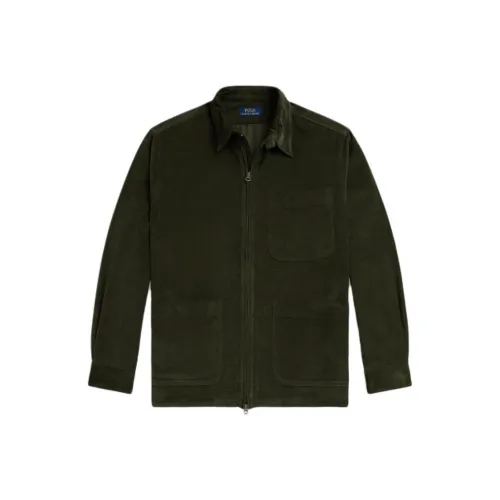 Polo Ralph Lauren Оливково-зеленые Мужские Рубашки