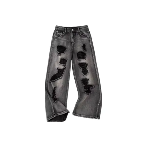 CAT'S PAW Черный Унисекс Джинсы