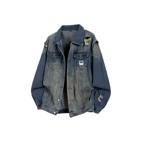 LQMVB Синий [Улучшенное высокое качество] Унисекс Джинсовые куртки