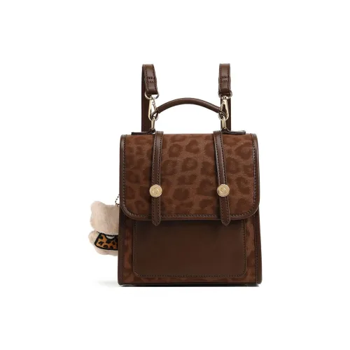 DIFFERENT FACES ПУ (полиуретан) Рюкзак Стандартный Женский Умбра