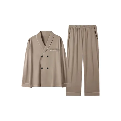 LOUGHNEA 73664 Латте Коричневый [95% хлопок] [Хлопок с усилением] Мужской комплект пижам