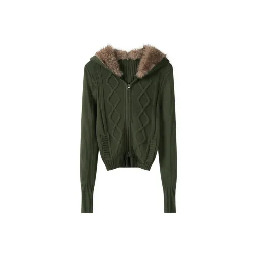 VKXOW Оливково-зеленый Женский Трикотаж