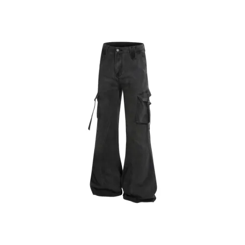 SNEIKLAU Черный Серый Цвет Унисекс Джинсы