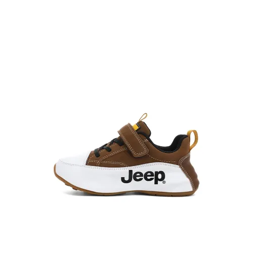 Jeep Spring Dawn 2,0 Детские беговые кроссовки Низкий топ Айвори белый Коричневый Kids