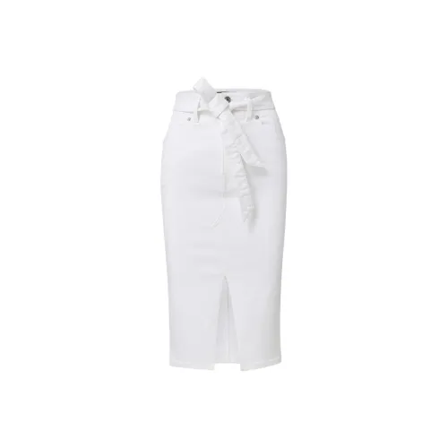 Veronica Beard SS24 Denim Long Skirt Women's White