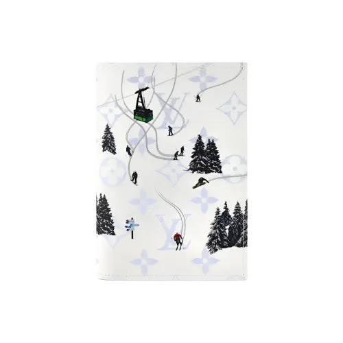 LOUIS VUITTON Монограмма Покрытый холст Держатель для паспорта Мужской Белый