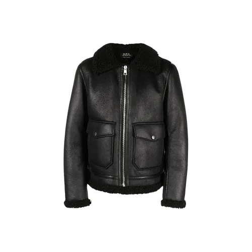 A.P.C Мужские черные куртки