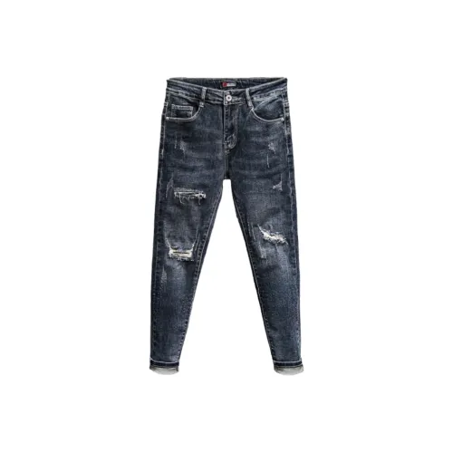 CAT'S PAW Синий Унисекс Джинсы